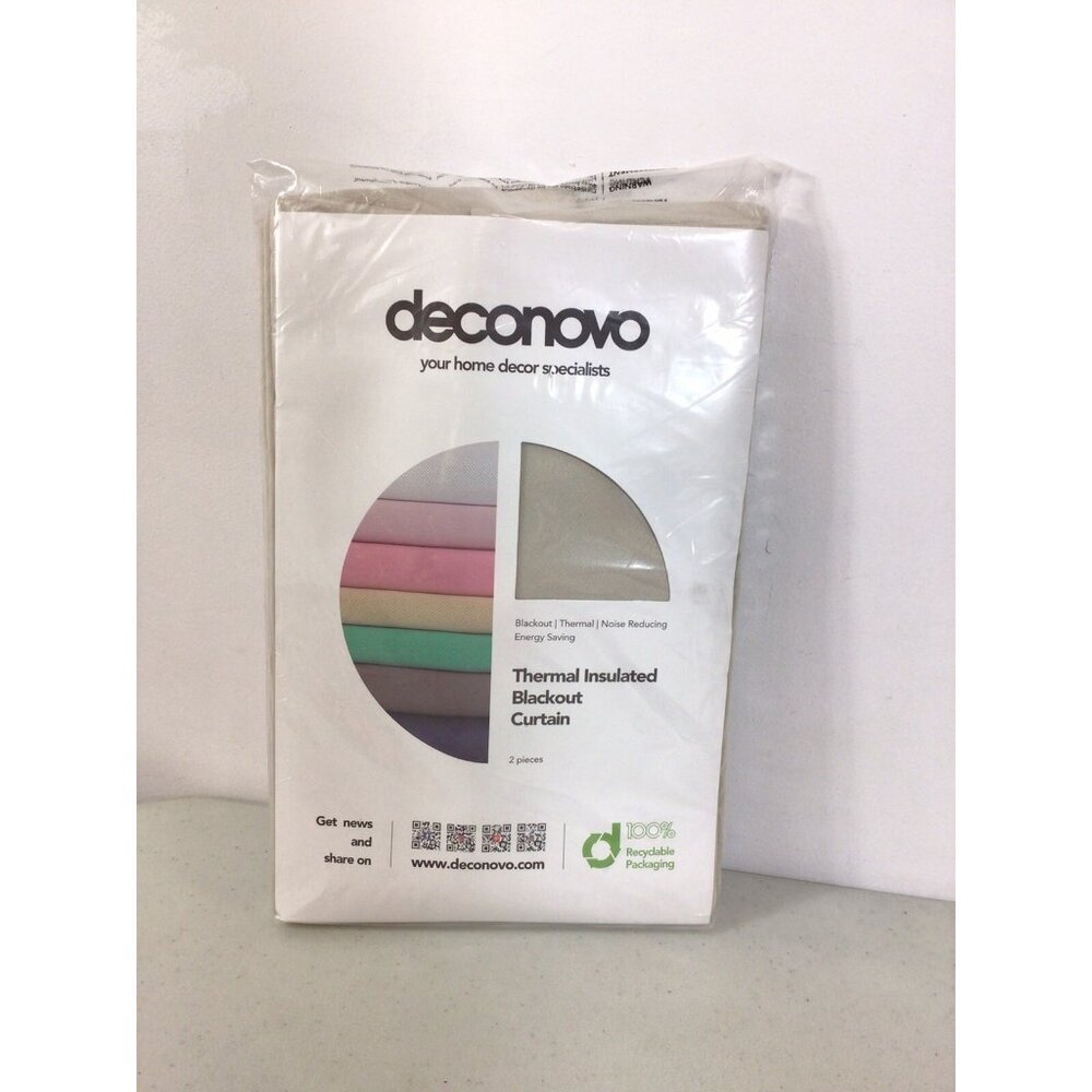 Deconovo Thermal Insulated Blackout Curtains 42” x 72" NEW